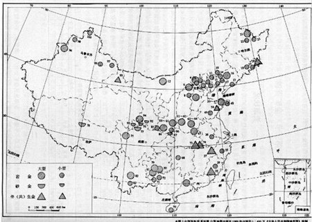 永晨讲述砂金矿的分布地区(图1)